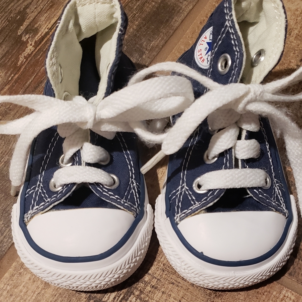 Size 3 Navy Allstar Converse Shoes